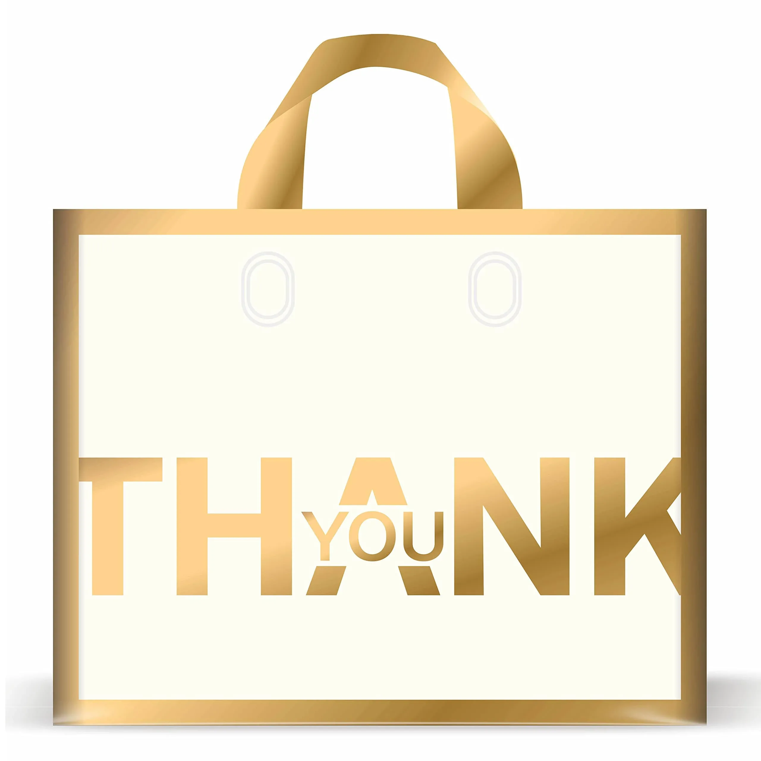 MeFacys Thank You Bags Shopping Bags, 50 Pack 12x15inch Extra Thick Plastic ...