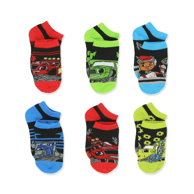 Nickelodeon Blaze and The Monster Machines Toddler Boys 6 Pack Socks