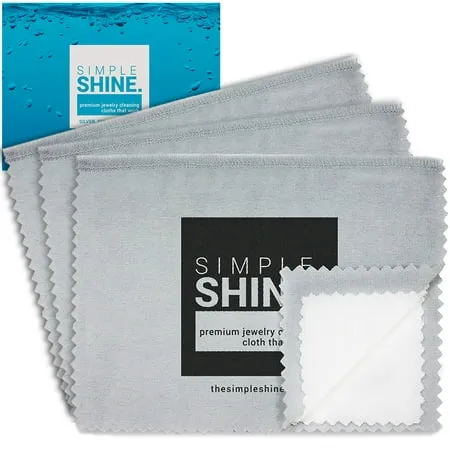 New Set of 3 Premium Jewelry Cleaning Cloths - Best Polishing Cloth Solution