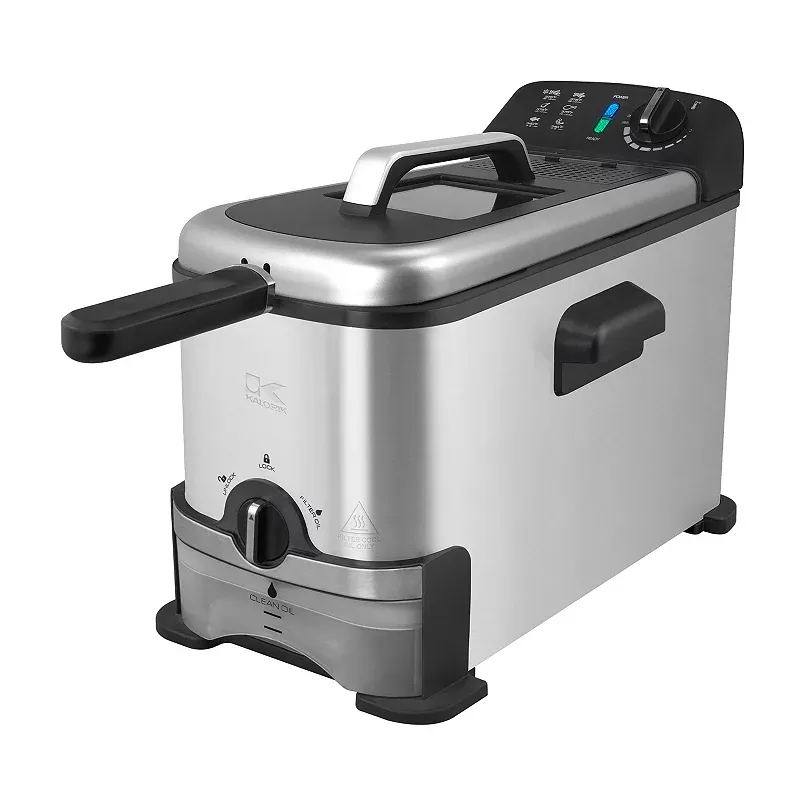 Kalorik - 3.2 qt. Deep Fryer with Oil Filtration - Black