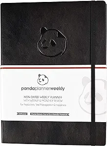 Panda Planner Weekly Turquoise - Productivity & Happiness- 1 Year Planner - 8.5 x 11" - Softcover - Weekly Layout, Calendar, Journal, Daily Gratitude, Personal Organizer: All-in-1! Guaranteed