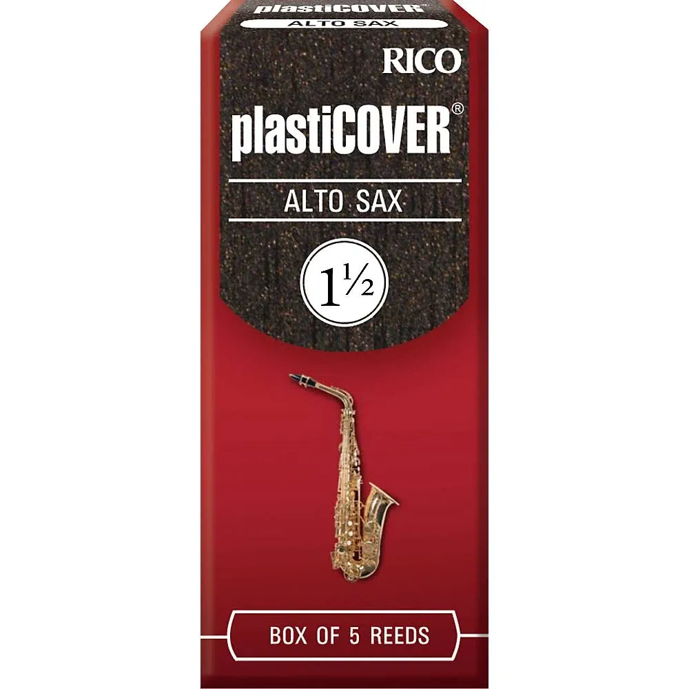 D'Addario Woodwinds Rico Plasticover Alto Sax Reeds, Strength 2.5, 5-pack - RRP05ASX250