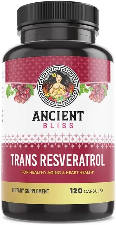 Ancient Bliss Resveratrol Powerful Antioxidant Supplement with Green Tea, Grape ...