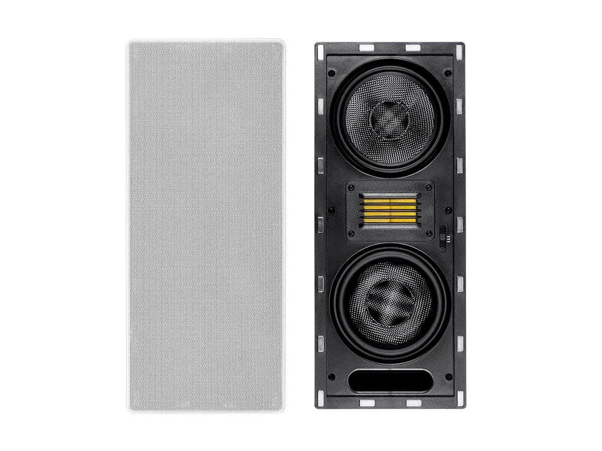 Monoprice Amber In-Wall Speaker 6.5in 3-Way Carbon Fiber Column with Ribbon Tweeter (each)