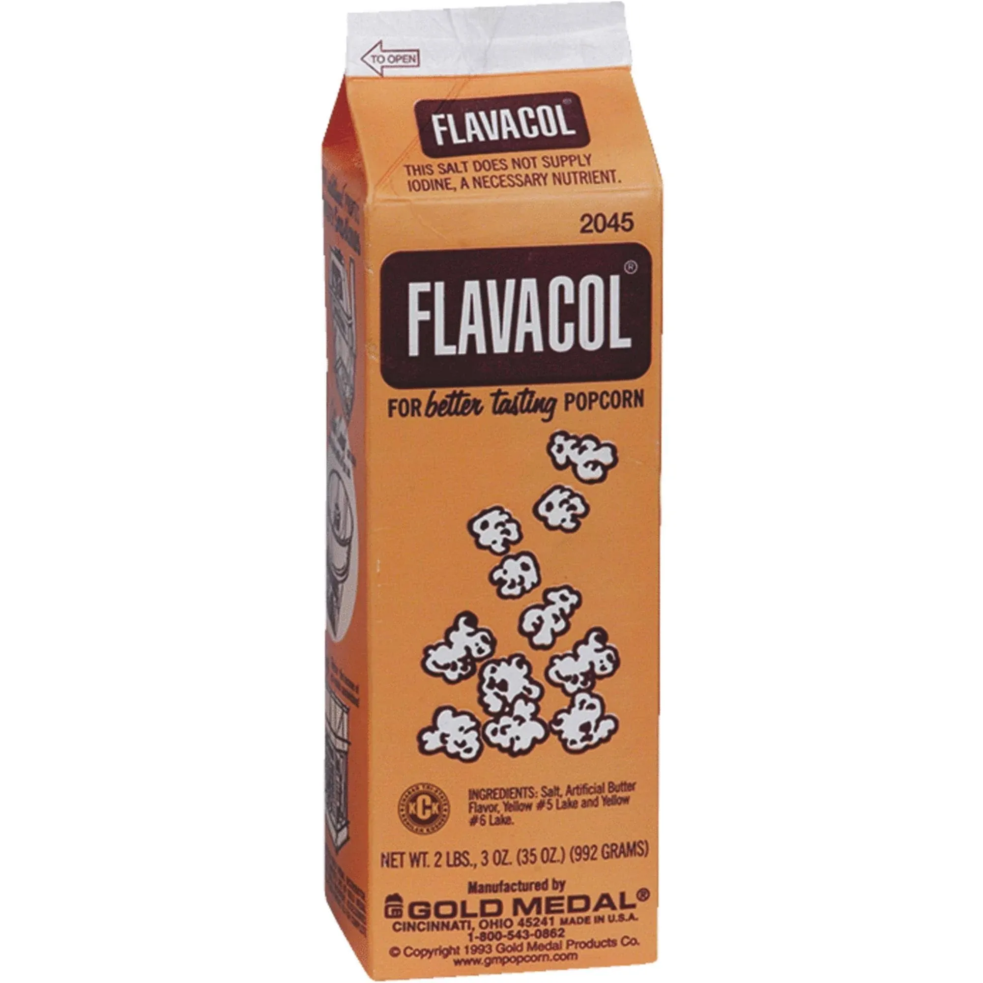 Gold Medal Prod. 2045 Flavacol Seasoning Popcorn Salt 35oz.