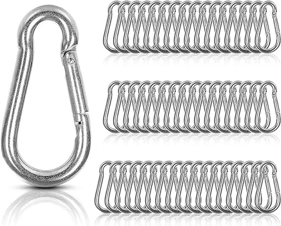 MIVIDE 50 Pcs Spring Snap Carabiner