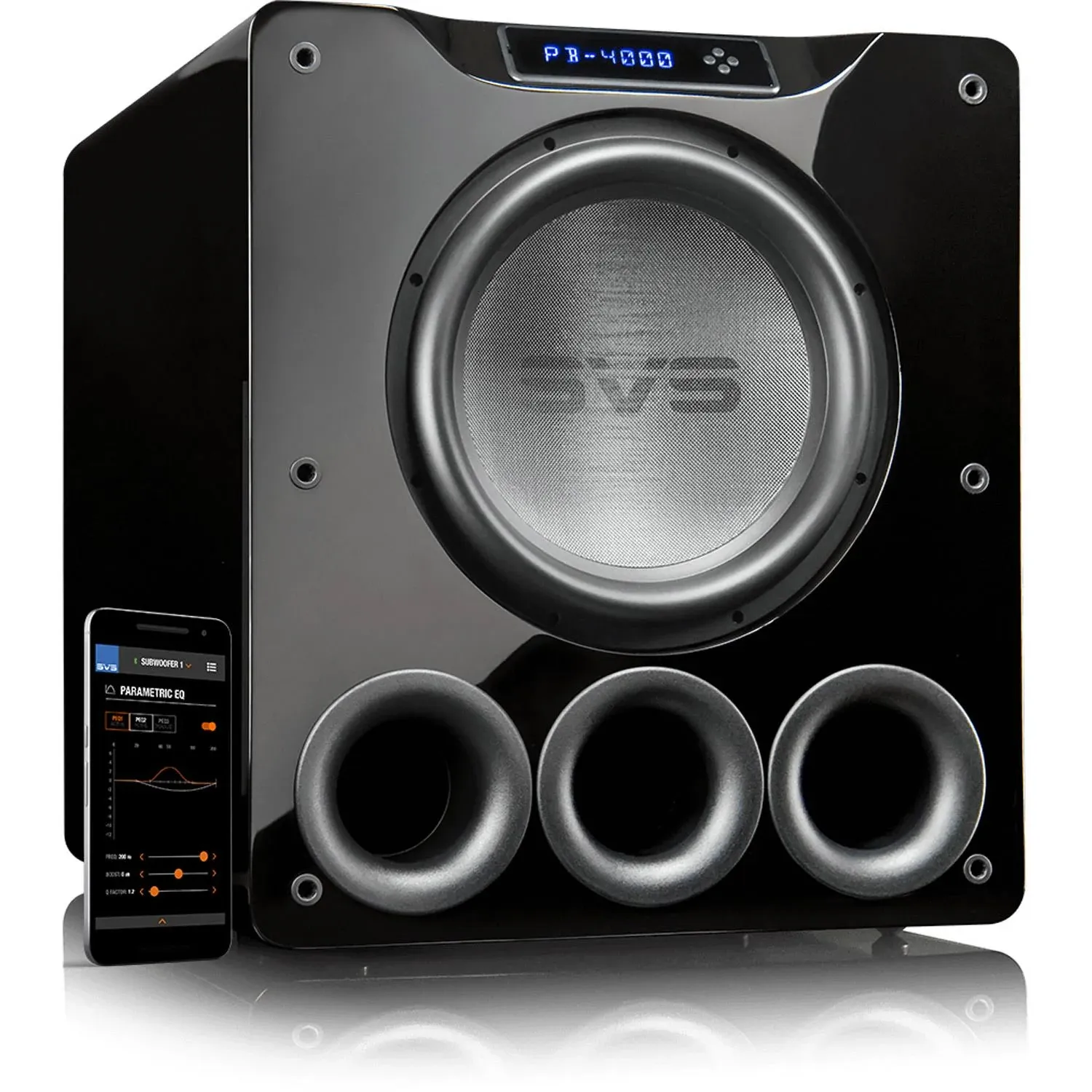 SVS PB-4000 Subwoofer – 13.5” Driver, 1,200 Watts RMS – Piano Gloss Black