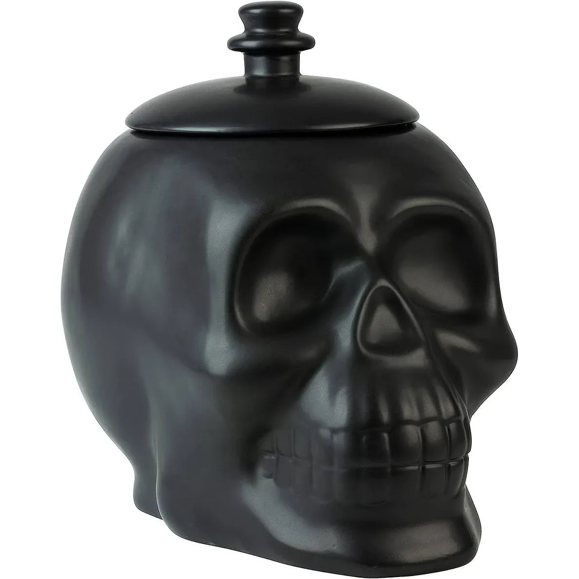 10 STRAWBERRY STREET WHIMSICAL CUPBOARD BLACK SKULL COOKIE JAR CANISTER BNWT