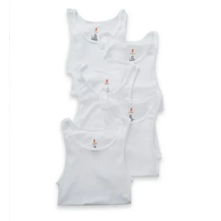 Hanes Men's 5-Pack ComfortBlend Tank with FreshIQ, White, X-LargeHanes Men's 5-Pack ComfortBlend Tank with Fre…