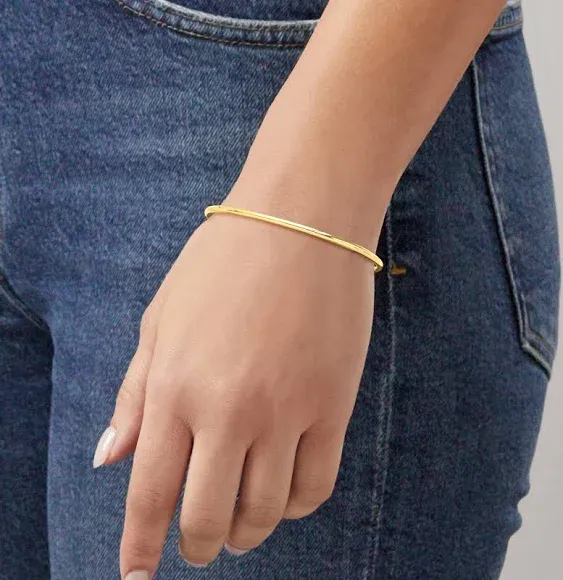 Canaria Italian 10kt Yellow Gold Bangle Bracelet, Women's, Adult