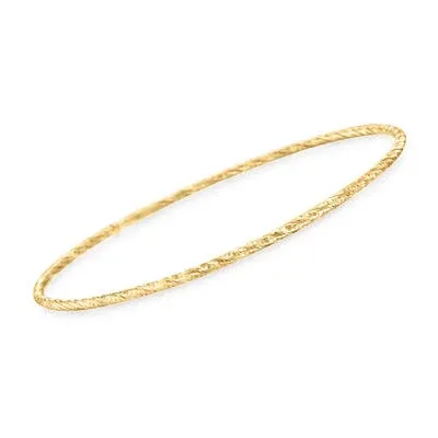 Canaria Fine Jewelry Canaria Italian 10kt Yellow Gold Twisted Bangle Bracelet - Gold