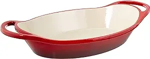 Lodge Cast Iron 2 Quart Enameled Oval Casserole Red i