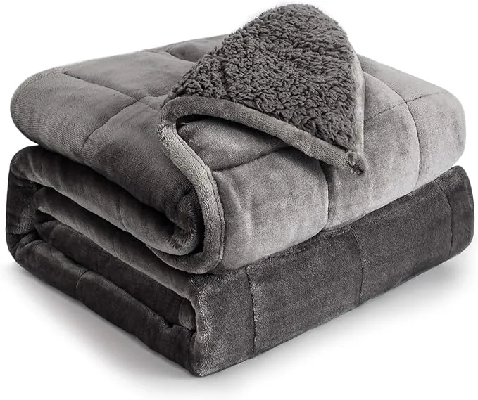 Cottonblue Sherpa Weighted Blanket Flannel Plush Blanket