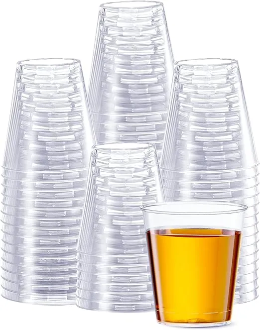 Comfy Package 2 Oz Disposable Shot Glasses Clear Plastic Cups, 500-Pack