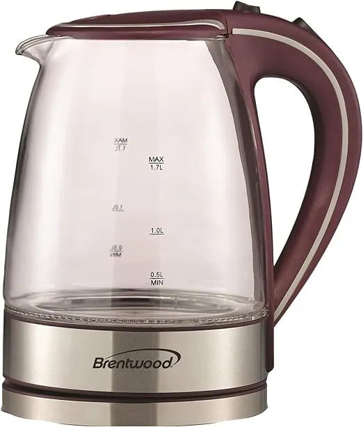 Brentwood KT-1900PR Royal Edition Purple Steel/ Glass 1.7-liter Cordless Electric Kettle - Bed Bath & Beyond - 9804325