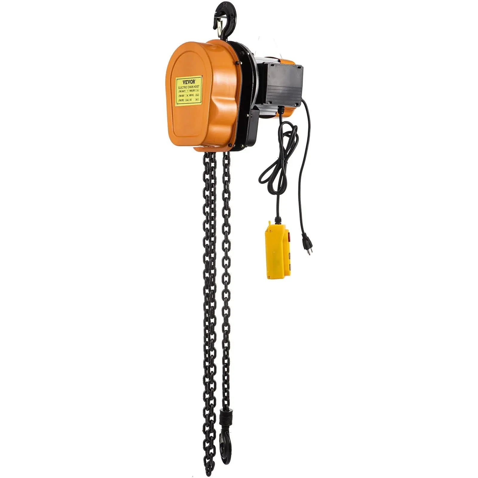 1200W Electric Chain Hoist Winch Cable 1T/2200LBS Electric Crane 10ft Chain 110V