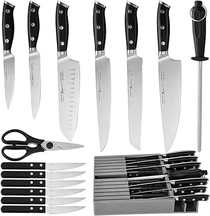 ROMANTICIST Knife Set 16-Piece Kitchen Knife Set,German Stainless Steel Sturd...