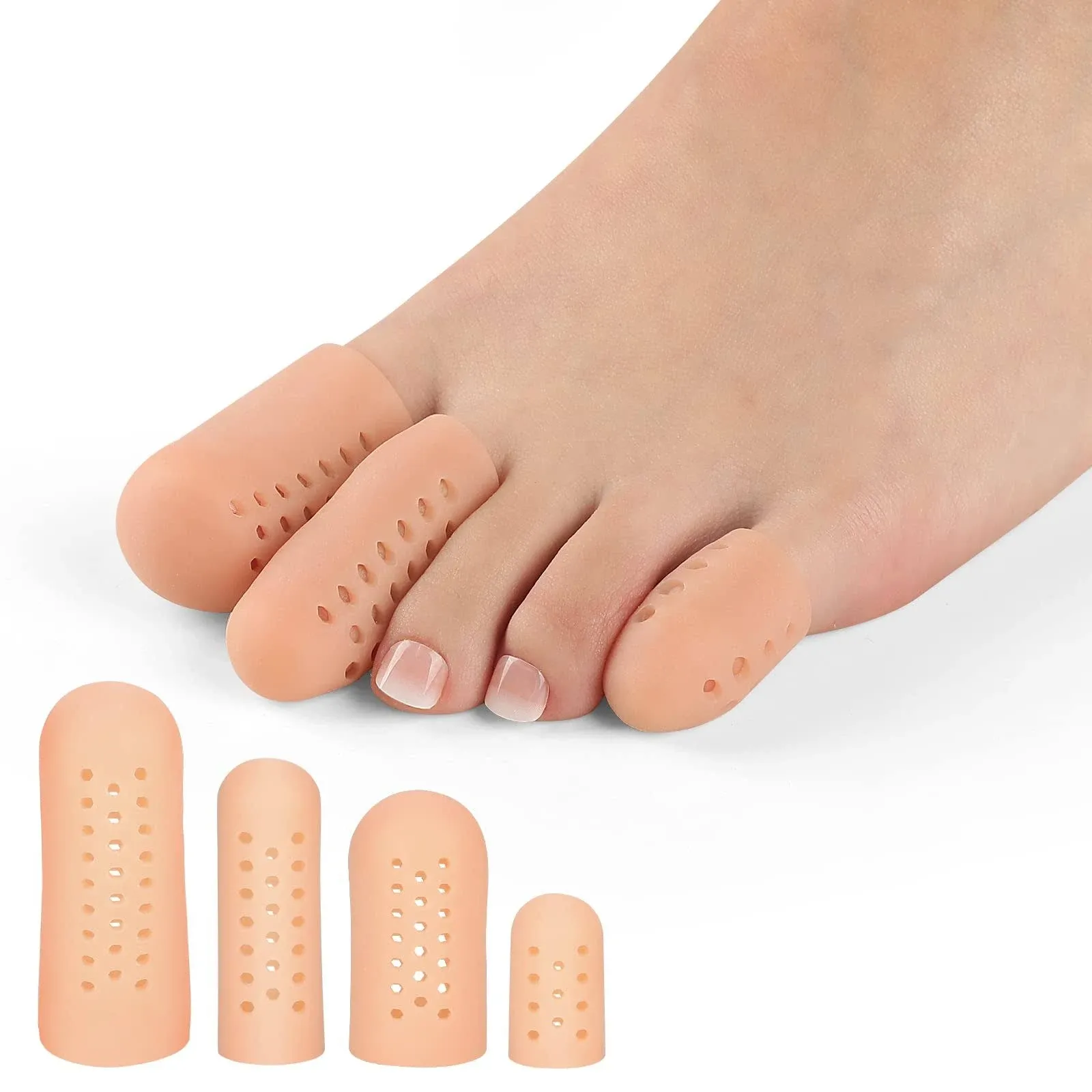 16 Pieces Gel Toe Caps, Silicone Toe Protector Toe Covers, Gel Toe Cushion