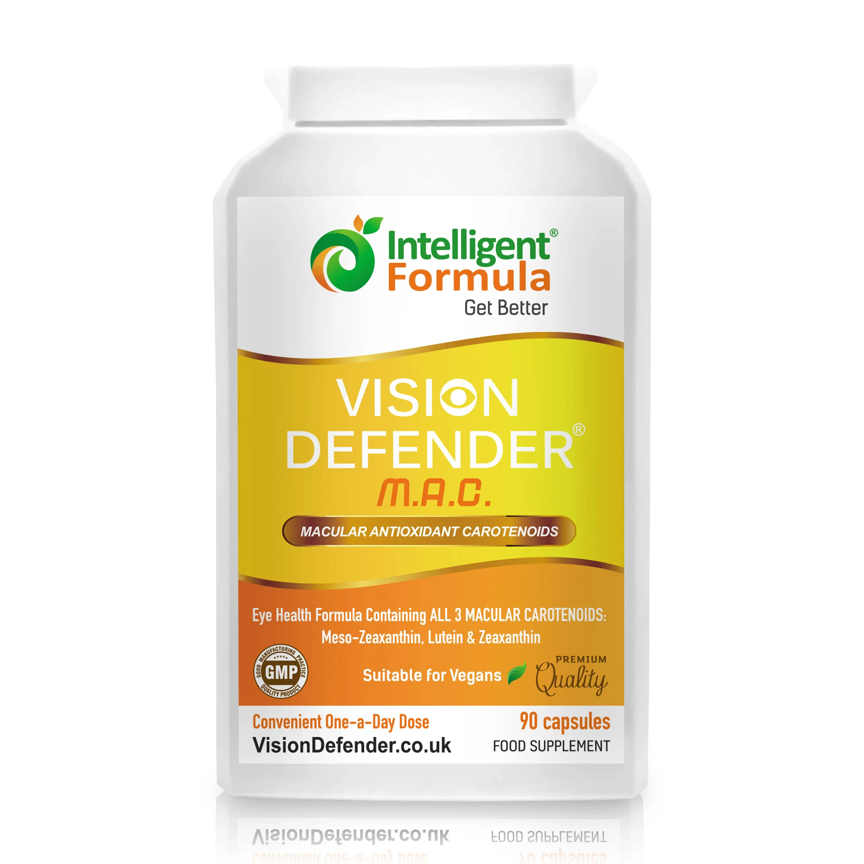 Vision Defender Lutein, Zeaxanthin & Meso-zeaxanthin Eye Supplement Mac Vegan ...