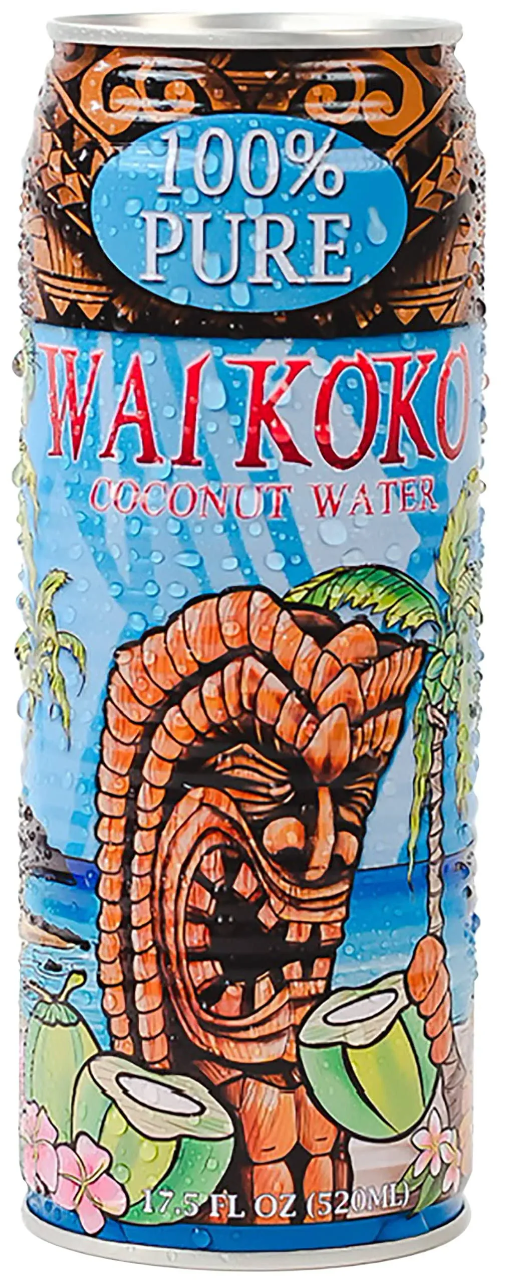 Wai Koko Coconut Water 100% Pure Coconut Water, 17.5 oz, 12 Piece