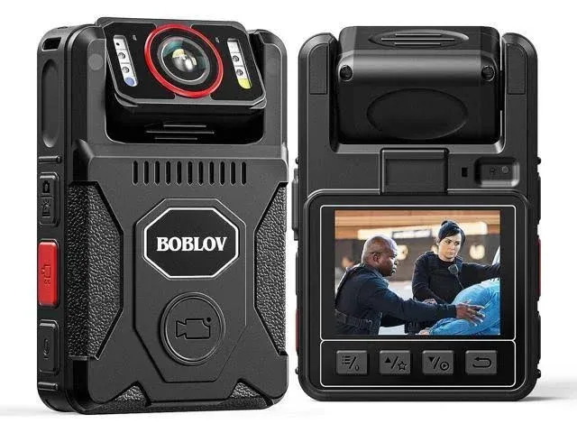 BOBLOV M7Pro 4K GPS Body Camera, 128GB Body Camera with Audio, 180° Rotate Lens, 4000mAh for 14 Hours Video Recording, Fast Charging with 4-5 Hours.