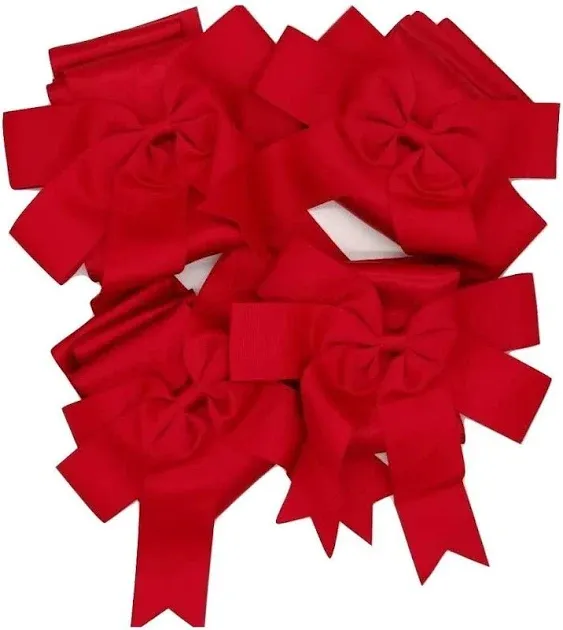 EZ KITCHEN 4 PCS Cabinet Door Festive Ribbons and Bows Decoration Holidays Red