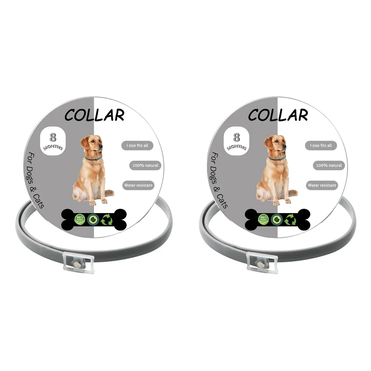 Flea and Tick Collar for Dogs and Cats (1- or 2-Pack) - 2-Pack