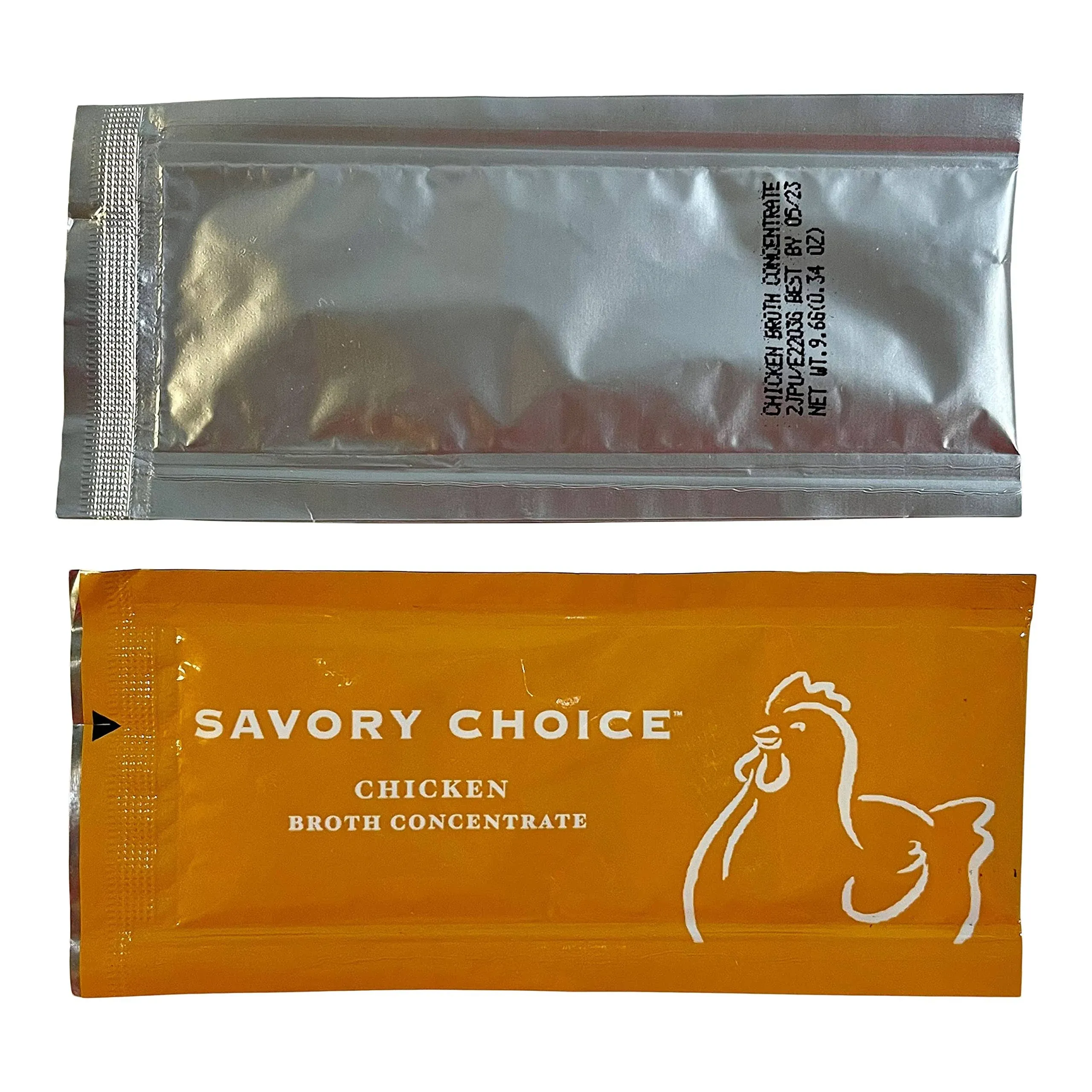 Savory Choice Reduced Sodium Chicken Broth Concentrate, 50 Stick Packs (9.6g Each)