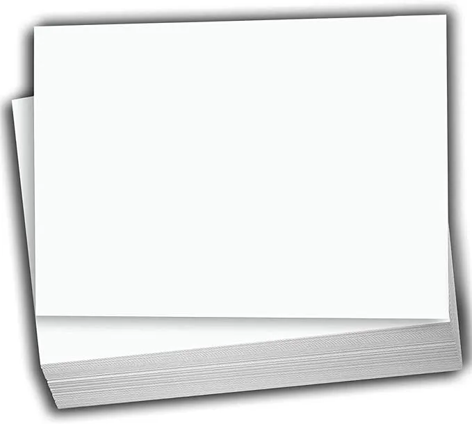 Hamilco White Cardstock Thick Paper - Blank Index Flash Note & Post Cards - Greeting Invitations Stationary 4 x 6 Heavy Weight 100 lb Card Stock for