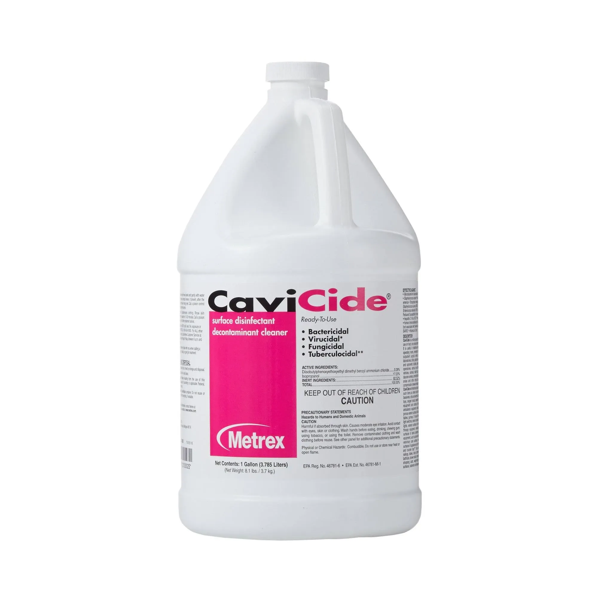 Cavicide(tm) surface disinfectant cleaner alcohol based manual pour liquid 1 gal. jug alcohol scent nonsterile