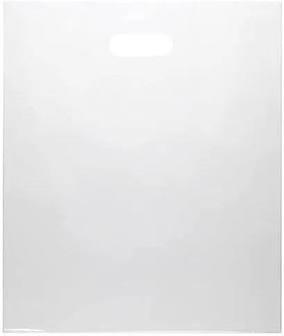 ClearBags 12 inch x 15 inch White Handle Bag 2.25 Mil