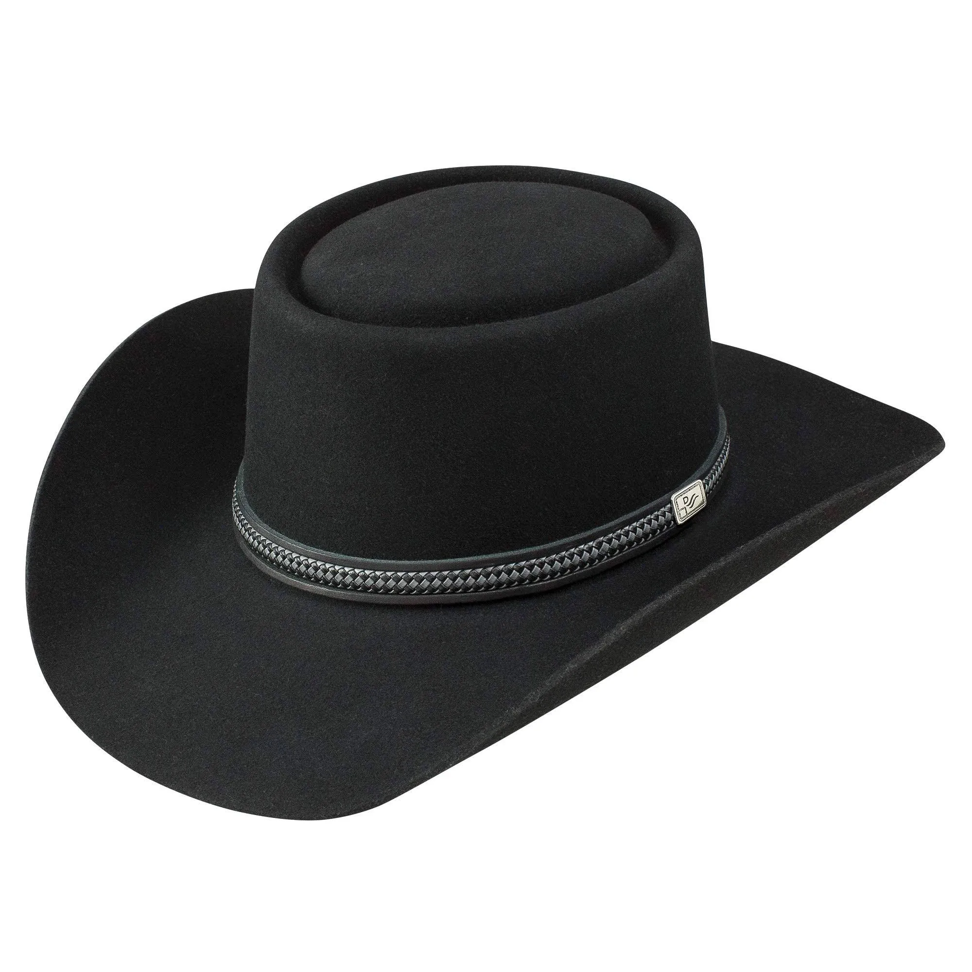 STETSON&#039;S  GAMBLER WOOL FELT WESTERN HAT FROM THE JOHN WAYNE COLLECTION 7 1/8