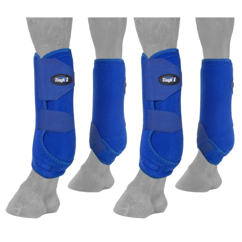 TOUGH1 EXTREME VENTED SPORT BOOTS - FULL SET - SMALL - BLUE