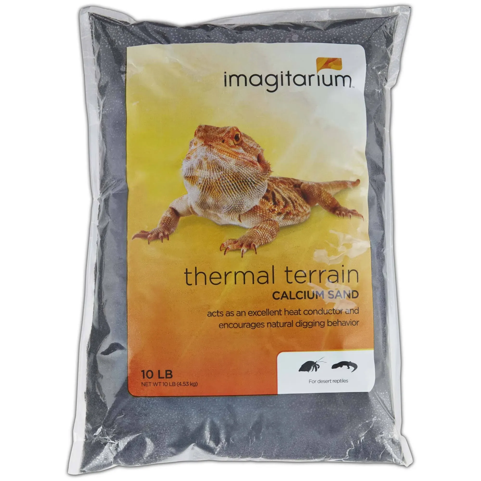 Imagitarium Black Calcium Reptile Sand, 10lb