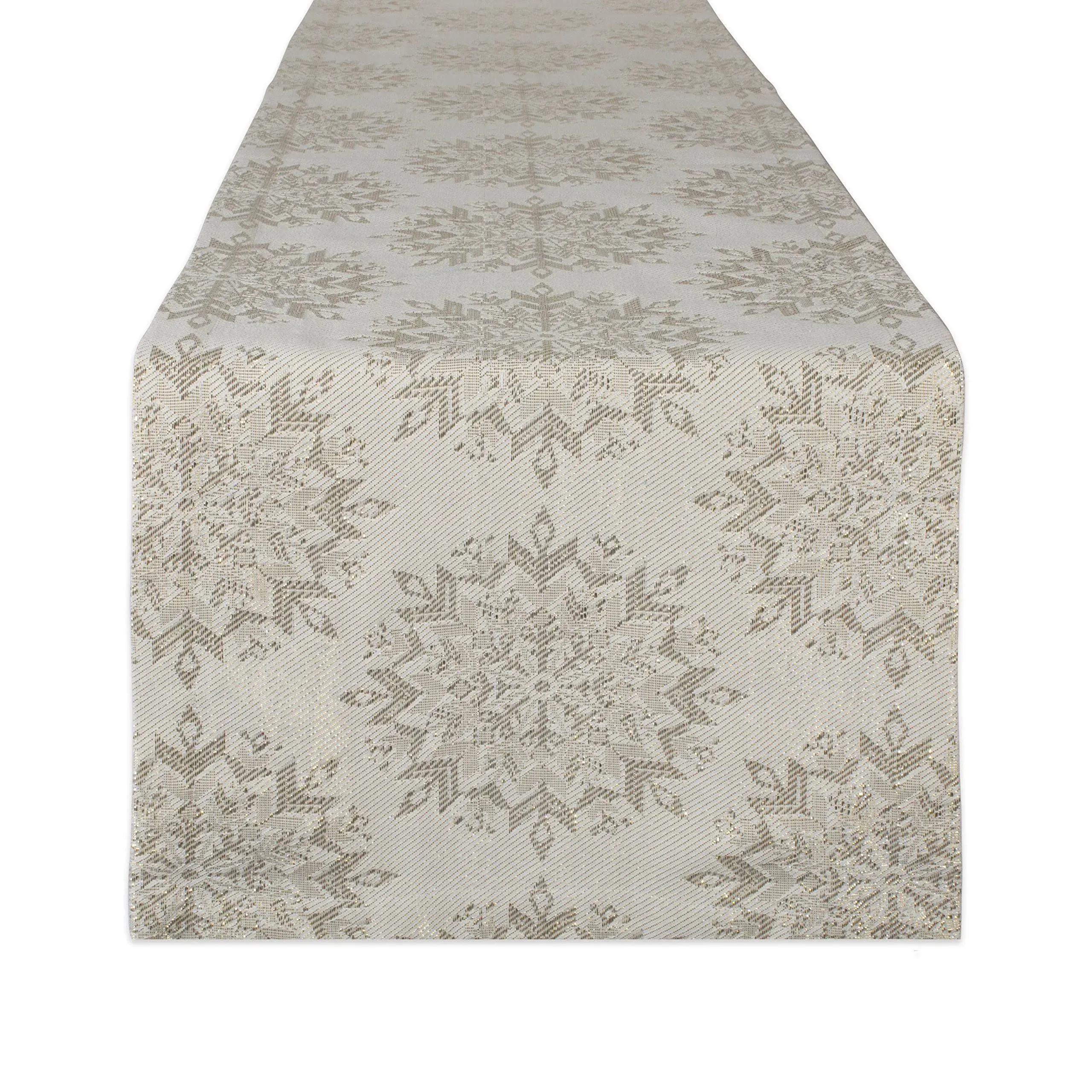 DII Snowflake Sparkle Printed Table Runner