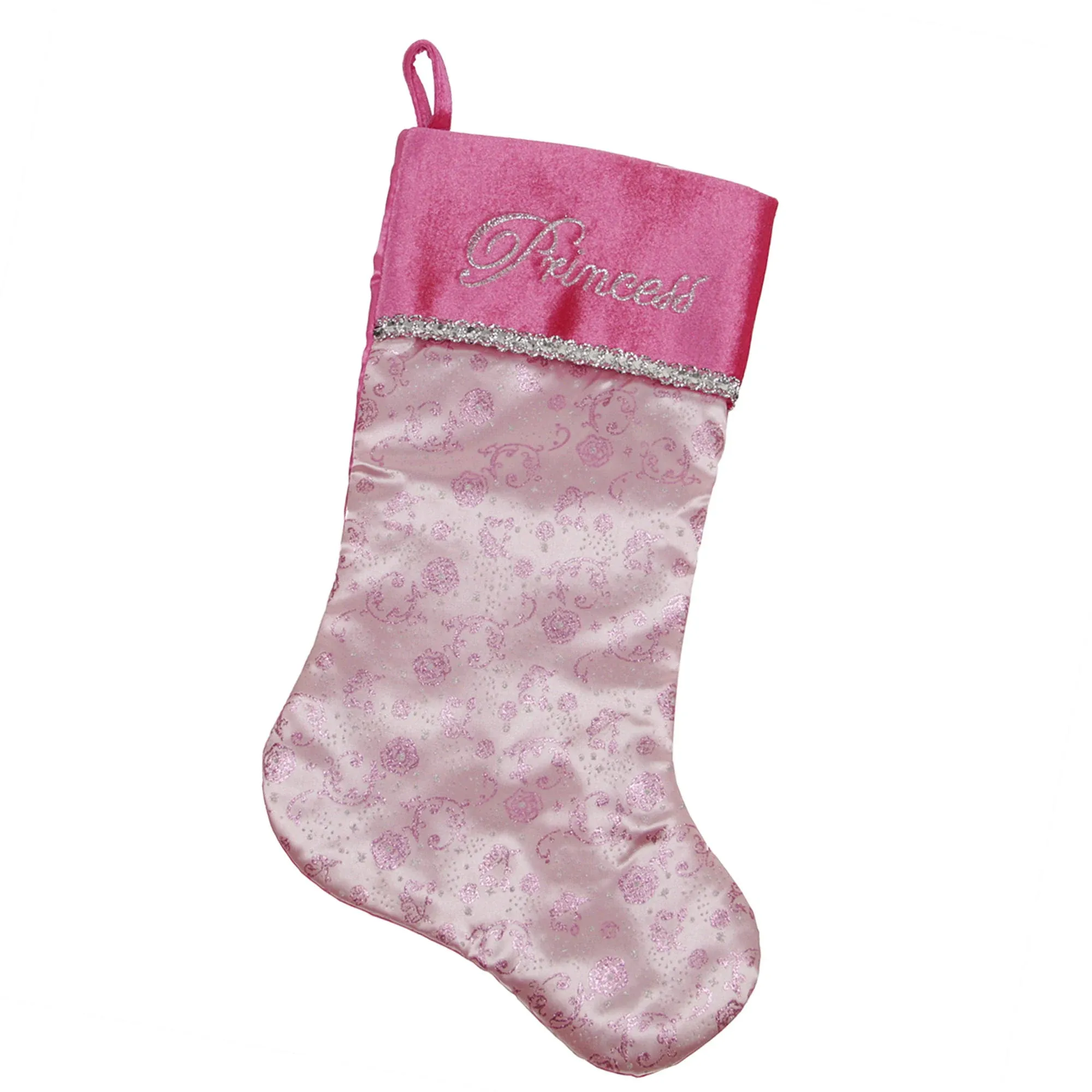 &quot;Princess&quot; Pink &amp; Silver Stocking