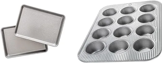 USA Pan Bakeware Extra Large Sheet Pan, Warp Resistant Nonstick Baking Pan, Made in the USA from Aluminized Steel