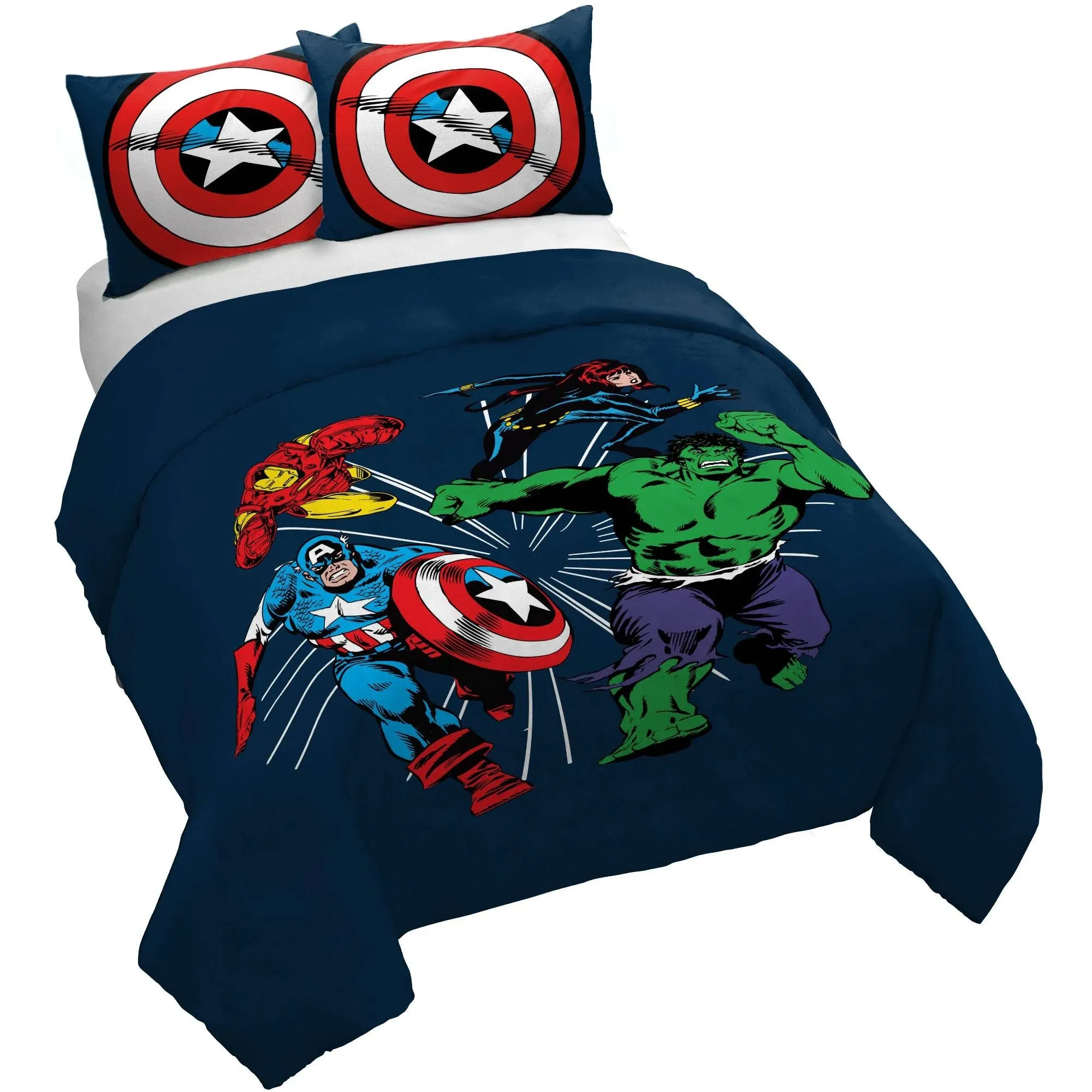 Marvel Invincible 100% Organic Cotton Full/Queen Duvet Cover & Sham Set