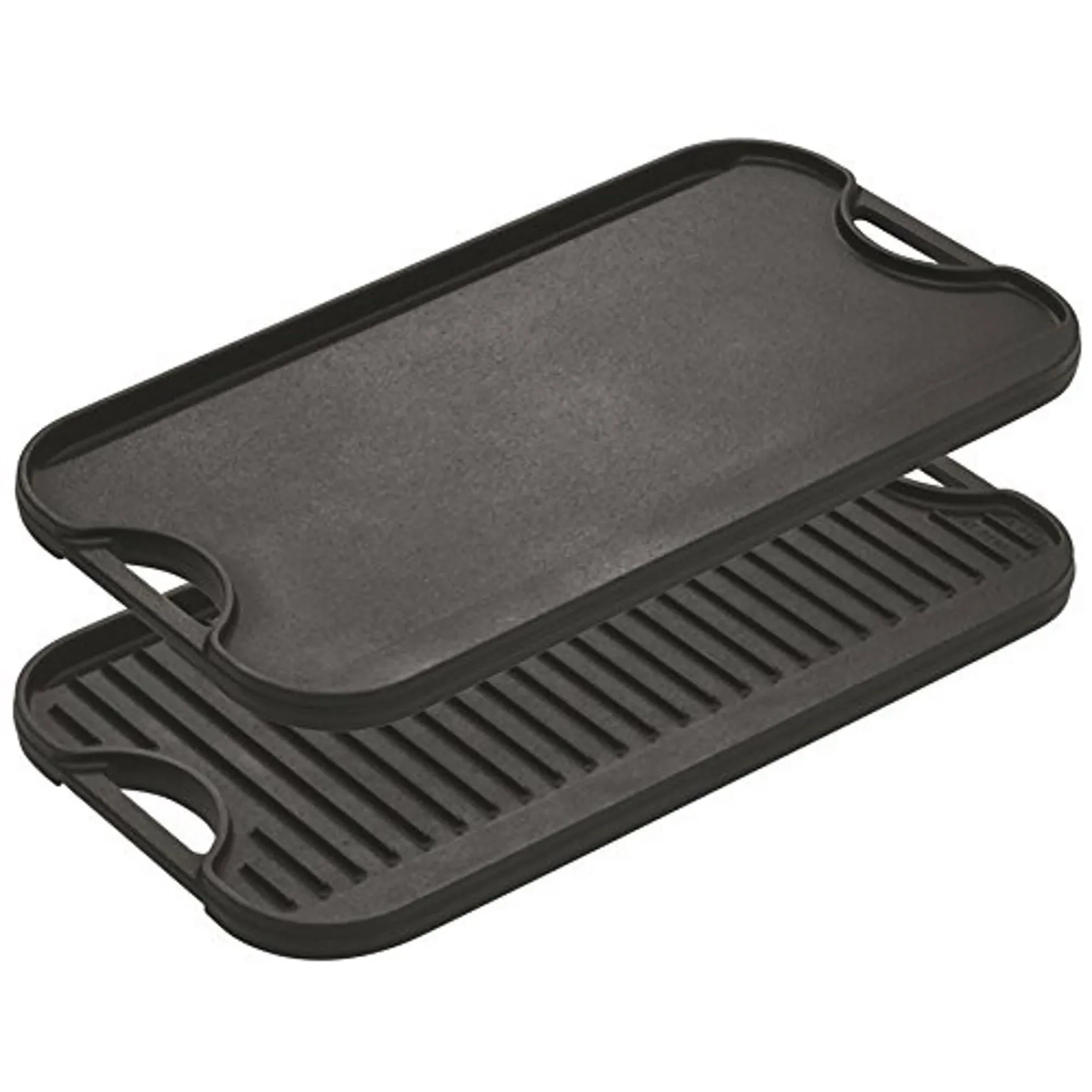 Lodge Pre-Seasoned Cast Iron Reversible Grill/Griddle with Handles, 20 x 10.5 ...