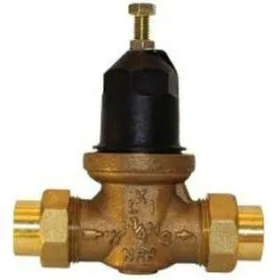 Zurn Wilkins 34-NR3XLDUC 3/4" NR3XL Pressure Reducing Valve with Double Union FNPT Copper Sweat Union Connection