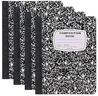 Marble Composition Notebook Wide Ruled Paper Pack, 9-3/4&#034; x 7-1/&#034;, 100 Sheets 2