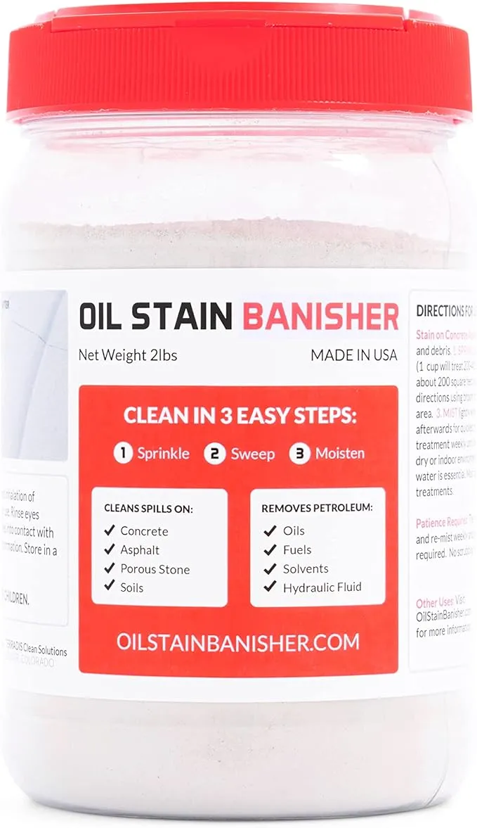 Oil Stain Banisher 2 Lb - Concrete Oil Stain Remover