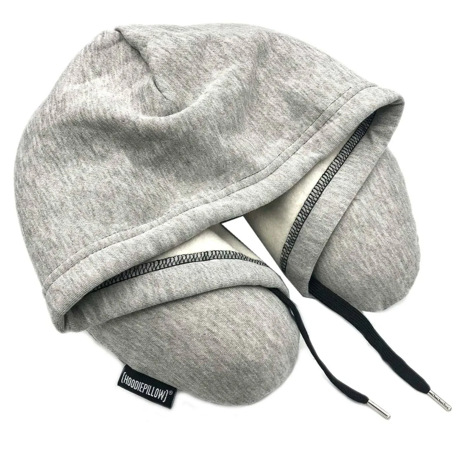 HoodiePillow Brand (Inflatable) Travel Hoodie Pillow - Gray