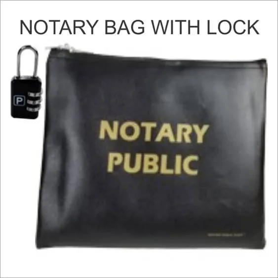 Deluxe Notary Combination-Notary Accessories Bag with Lock, Journal Thumbprint Pad and Your Notary Stamp (Choose Your State Under Style)(Texas)