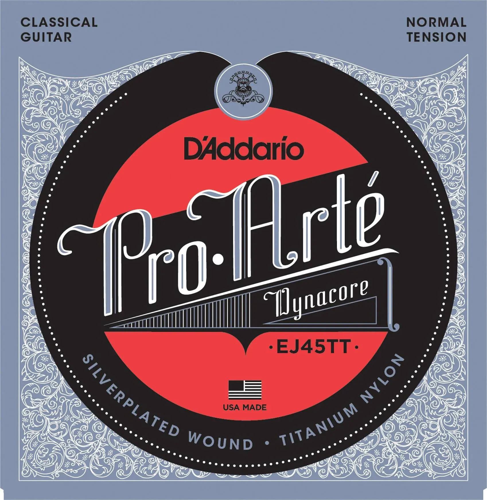 "D'Addario &quot;Pro Arte&quot; Dynacore (EJ45TT) Normal Tension, Titanium Trebles"