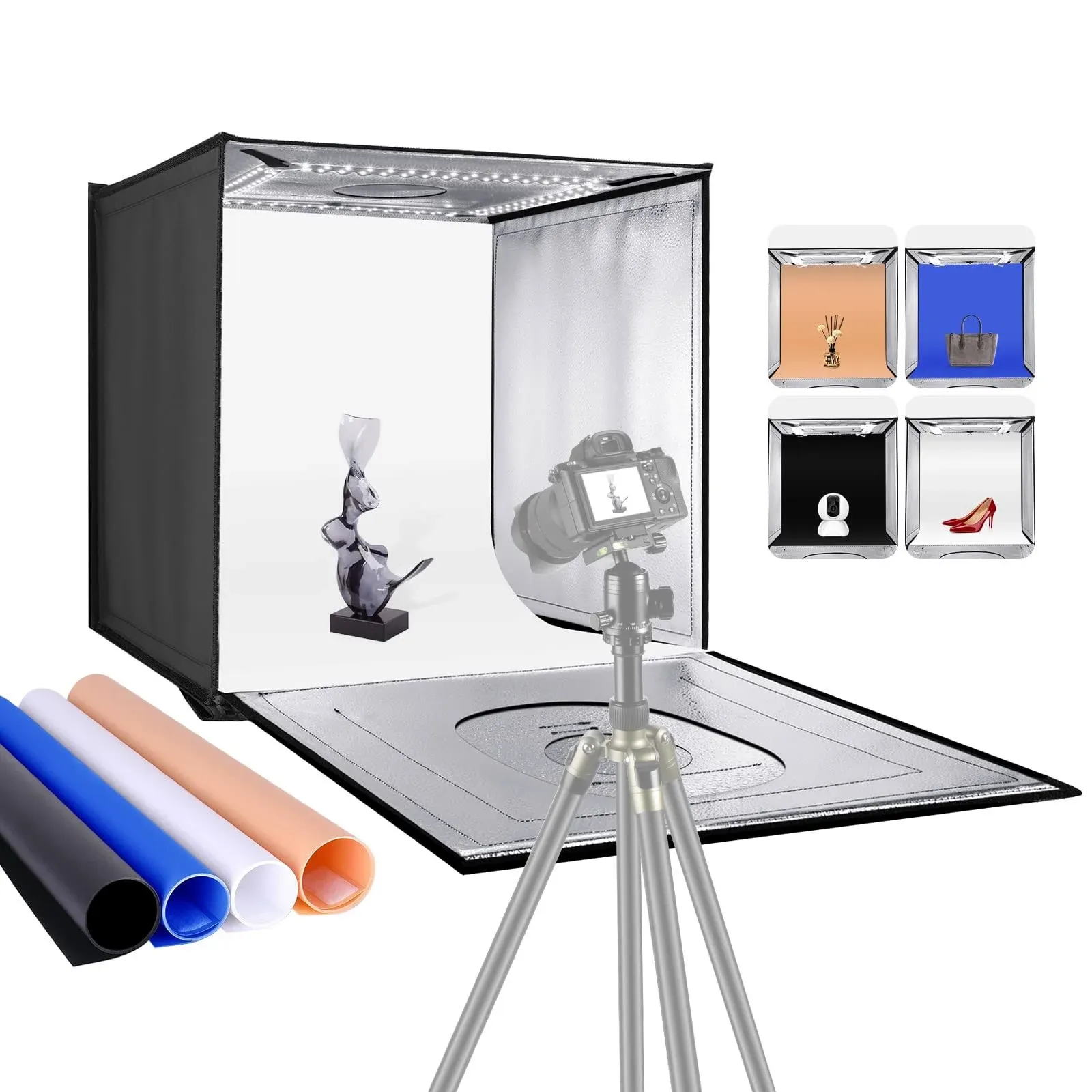 Neewer Tabletop Photo Studio Light Tent 24 x 24" Shootng Tents, 24X24X24", LED ...