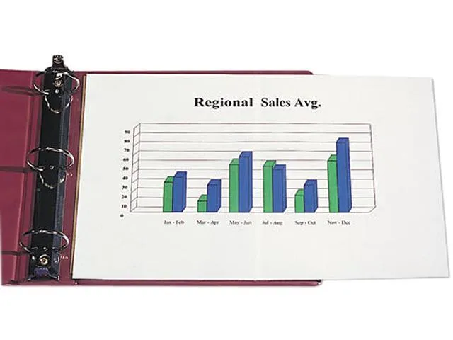 C-line 62237 Panoramic Fold-Out Center-Load Sheet Protectors, 11 x 17, 25/Box