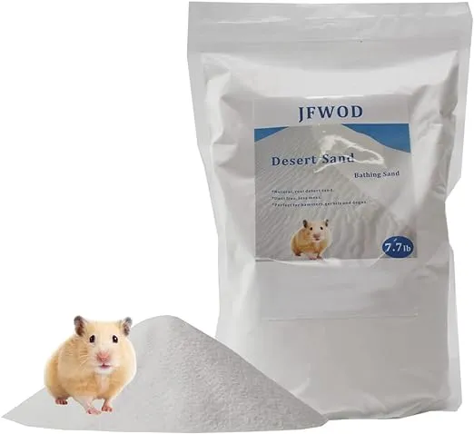 Hamster Bath Sand, 7.7lb Dust Free Desert Sand or Potty Litter Sand for Hamst...