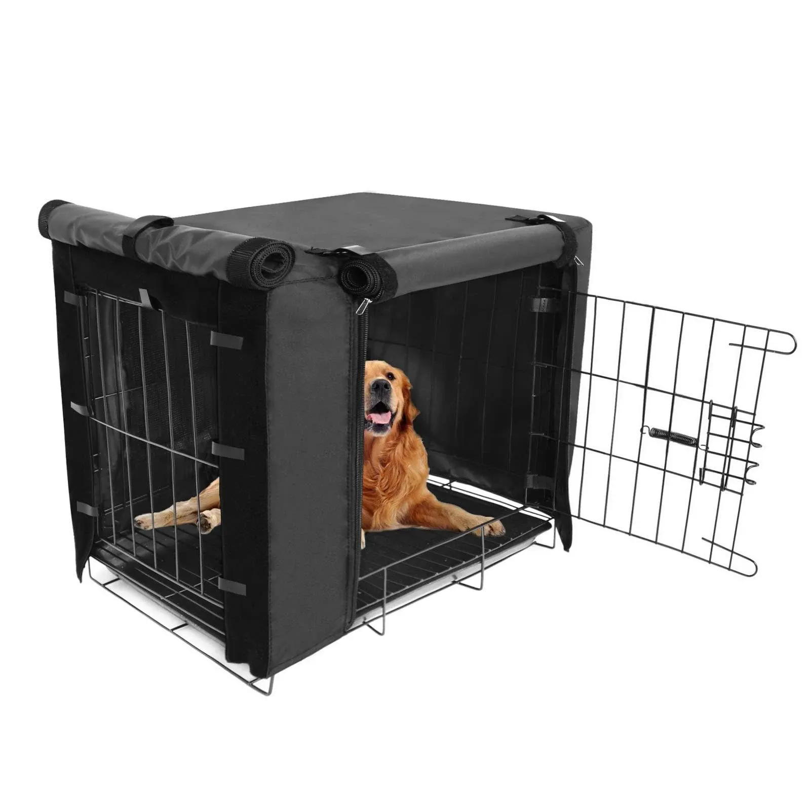 Durable Dog Crate Cover with Double Door