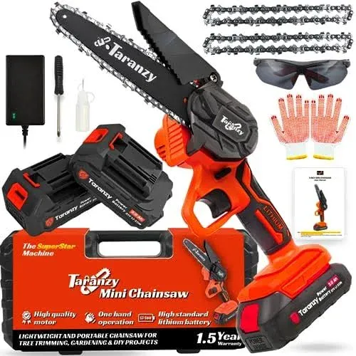 Mini Chainsaw 6 inch Cordless 2024 Taranzy Mini Chain Saw Super Mini Chainsaw ...